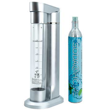 Beverage Carbonater MERCURIUS Silver with cylinder