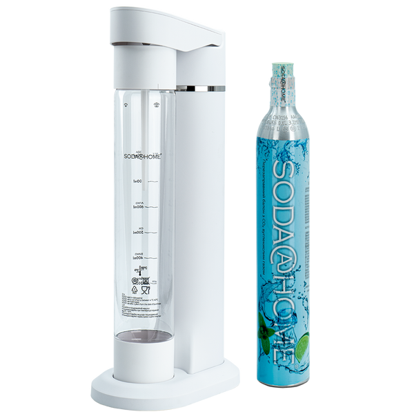 Sparkling Drinks Maker MERCURIUS White  with cylinder