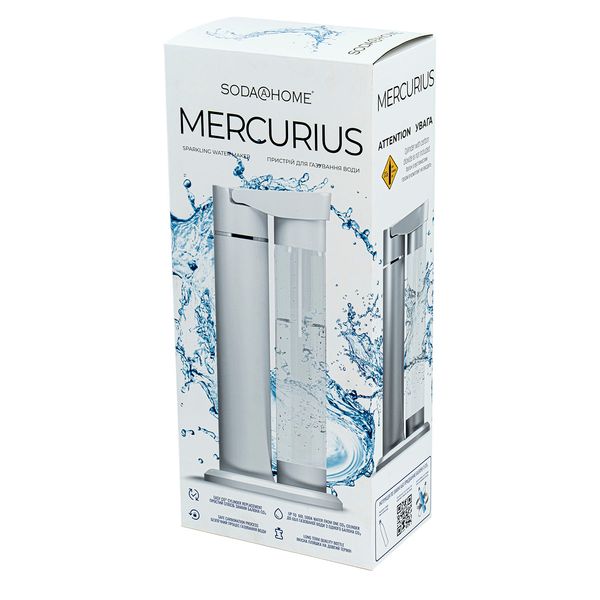 Sparkling Drinks Maker MERCURIUS White  with cylinder