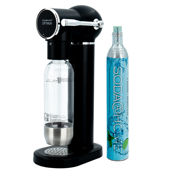 Sparkling Drinks Maker OPTIMUM Black with cylinder