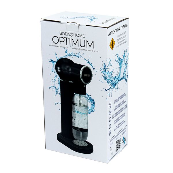 Sparkling Drinks Maker OPTIMUM Black with cylinder