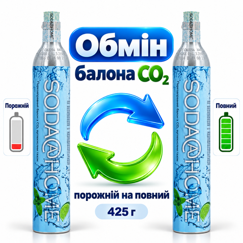 Заправка-обмін балону вуглекислим газом (CO₂) 425г 7007.1 фото