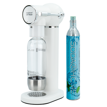 Sparkling Drinks Maker OPTIMUM White with cylinder