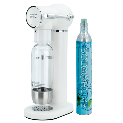Sparkling Drinks Maker OPTIMUM White with cylinder
