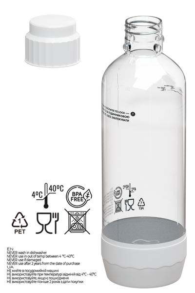 1000 ml пляшка VENTUM White 7013 фото