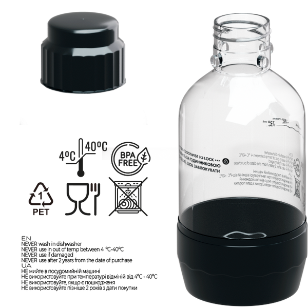 500 ml Bottle VENTUM Black